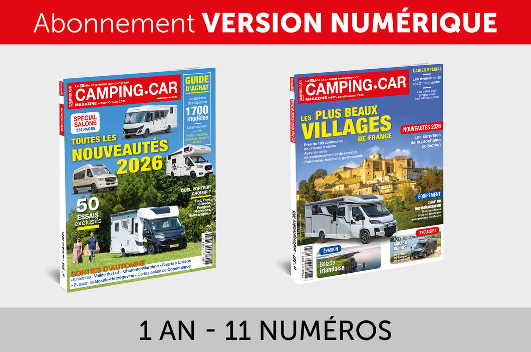 Camping-car magazine - 1 an en version numérique
