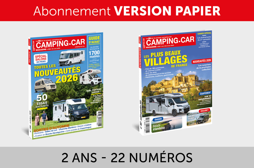 Camping-car magazine - 2 ans en version papier