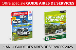 Camping-car Magazine - 1 an en version papier + le guide des aires de services 2025