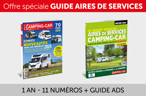 Camping-car Magazine + en cadeau le guide des aires de services 2024