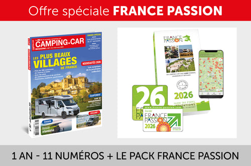 Offre spéciale Camping-car Magazine  en version papier + le pack France Passion 2026