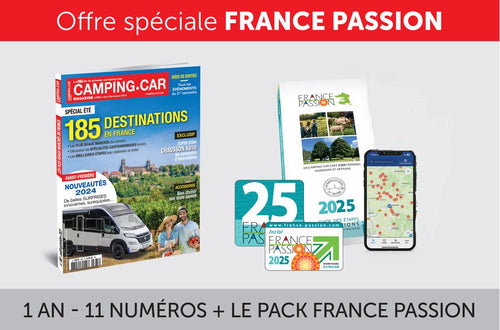 Offre spéciale Camping-car Magazine  en version papier + le pack France Passion 2025