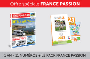 Offre spéciale Camping-car Magazine  en version papier + le pack France Passion 2023