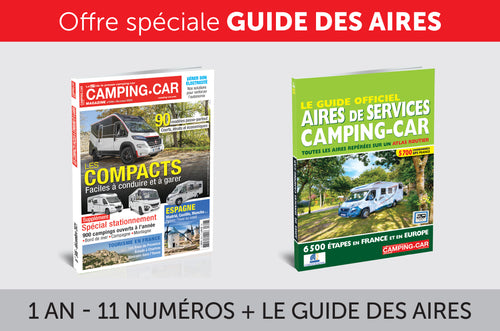 Camping-car Magazine - 1 an en version papier + le guide des aires de services 2023